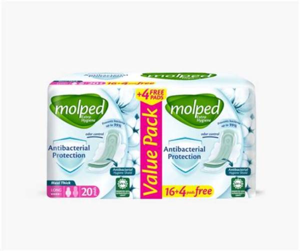 MOLPED MAXI LONG ANTI-BACTERIAL 28PCS
