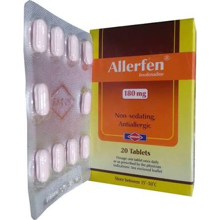 ALLERFEN 180 MG 20 TAB